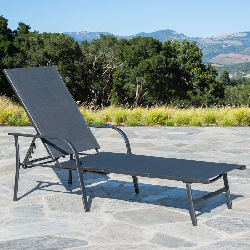 Winston Porter Outdoor Reclining Chaise Lounge & Reviews Wayfair